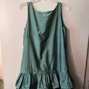 Vintage Moschino Green Acetate/Rayon Sleeveless Dress - Size 8